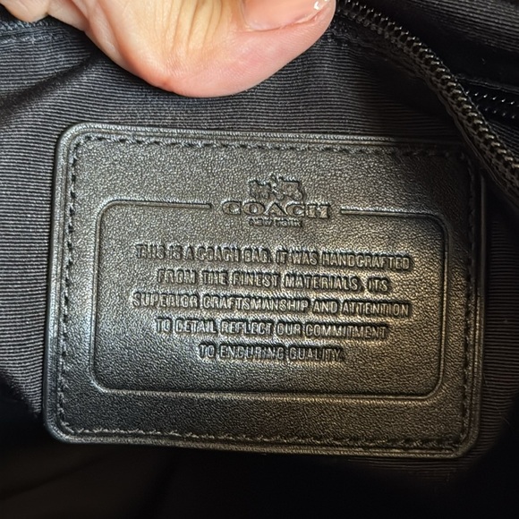 Coach Black Solid Leather Messenger Crossbody Adjustable Strap Shoulder Bag - Picture 11 of 12